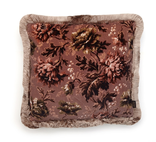 Opia fløyelspute 45x45 cm old rose