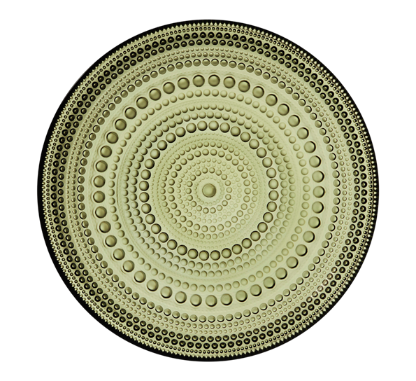 Kastehelmi mosegrønn glassasjett 17 cm fra Iittala