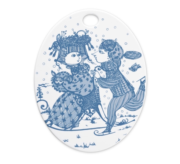 Contact oval platte lys blå fra Bjørn Wiinblad