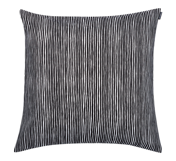Varvunraita putetrekk 50x50 cm sort hvit fra Marimekko