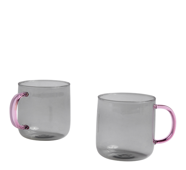 Borosilikat krus 2-pk lys grå fra HAY