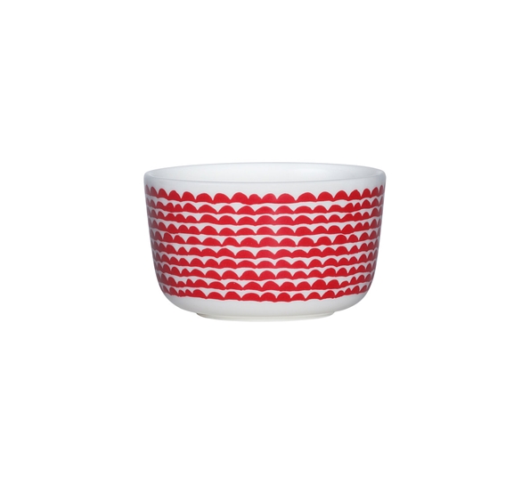 Papajo skål 2,5 dl hvit rød fra Marimekko
