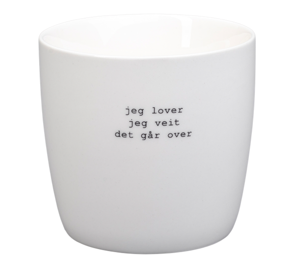 Krus Jeg lover 30 cl hvit fra Sögne Home