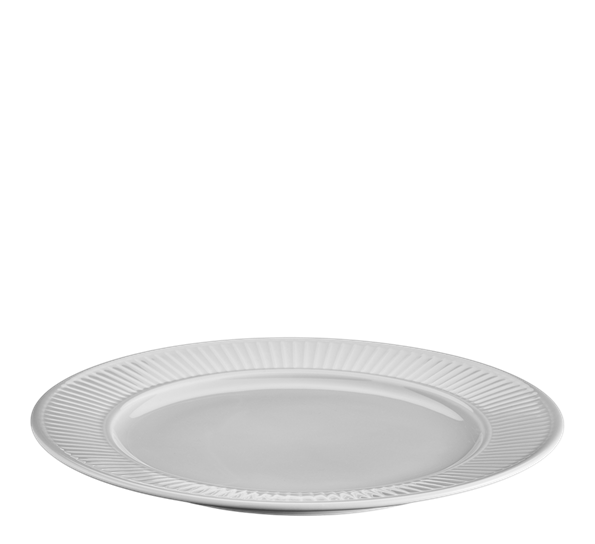 Plissé grå tallerken flat 28 cm fra Pillivuyt