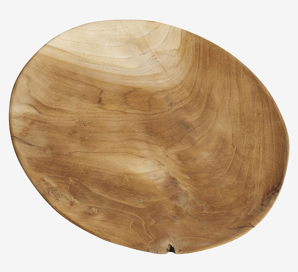 Tallerken 37 cm resirkulert teak fra Muubs