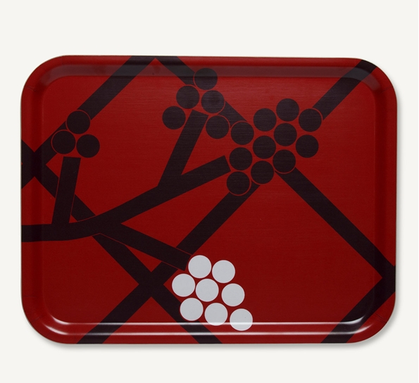 Hortensie trebrett 43x33 cm rød fra Marimekko