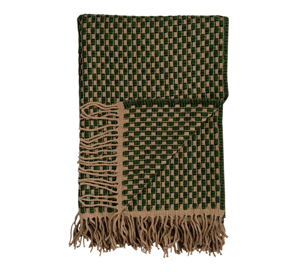Isak pledd Green Meadow 150x210 cm fra Røros Tweed