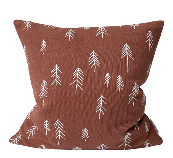 Tall brodert putetrekk 48x48 cm hvit terracotta fra Fine Little Day