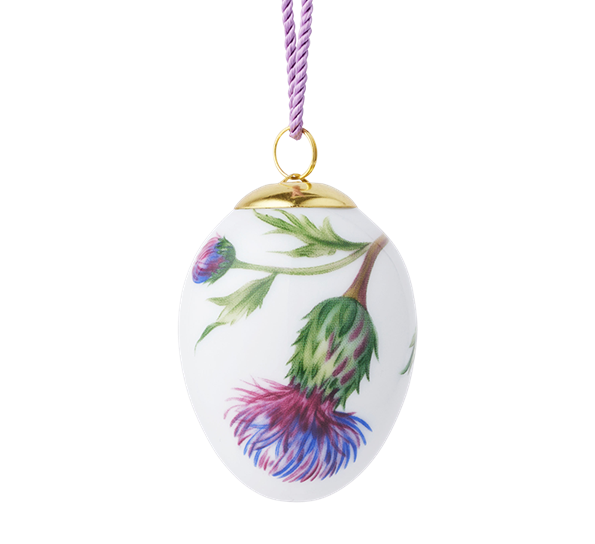 Påskeegg 2026 Tistelblomst kronblad 6 cm fra Royal Copenhagen