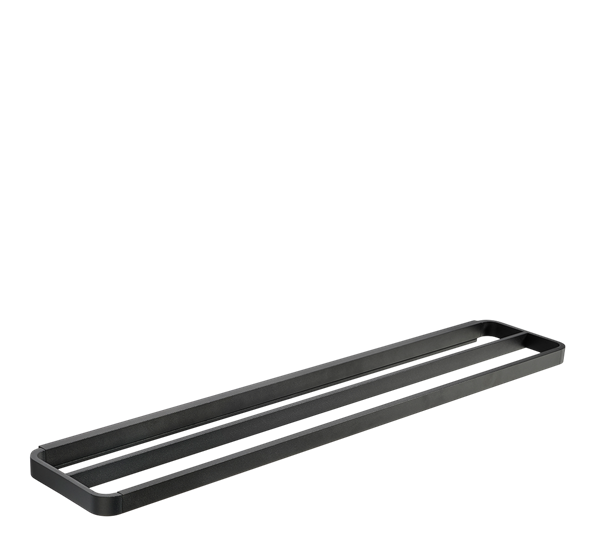 Rim dobbel håndklestang 70x12,5x2,5 cm sort fra Zone