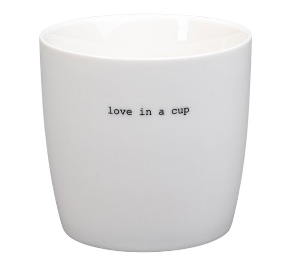 Krus Love in a cup 30 cl hvit fra Sögne Home