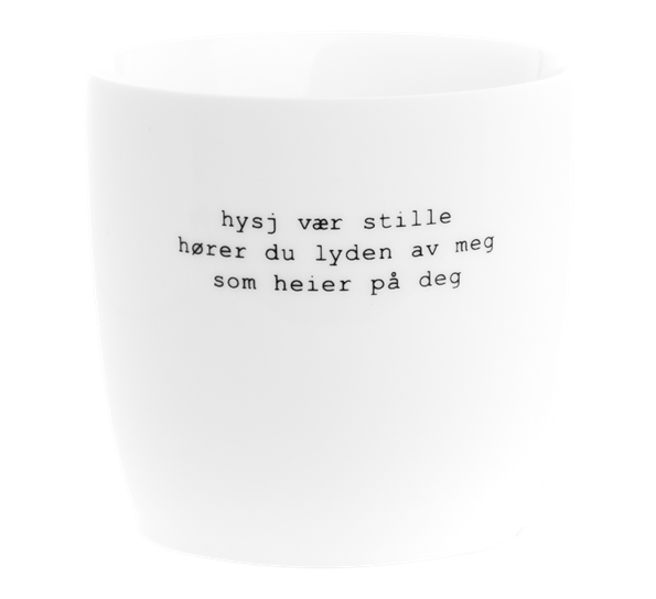 Krus Hysj vær stille 30 cl hvit fra Sögne Home