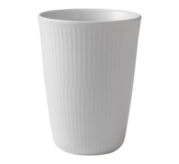 Hvit Riflet termokopp 39 cl fra Royal Copenhagen