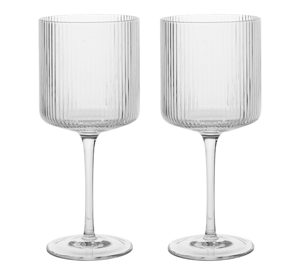 Ripple klar rødvinsglass 2-pk 32,5 cl fra Ferm Living
