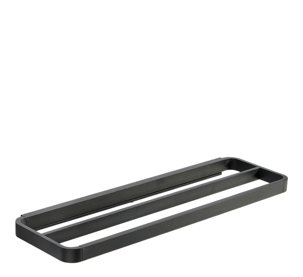 Rim dobbel håndklestang 44x12,5x2,5 cm sort fra Zone