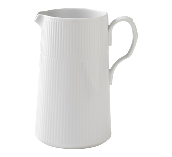 <p>Hvit Riflet mugge 1,6 liter fra&nbsp;Royal Copenhagen</p>
