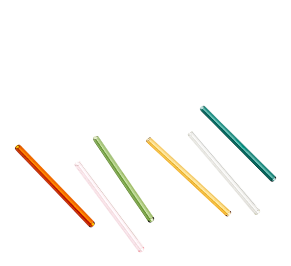 Sip Cocktail sugerør borosilikatglass 6-pk fra HAY