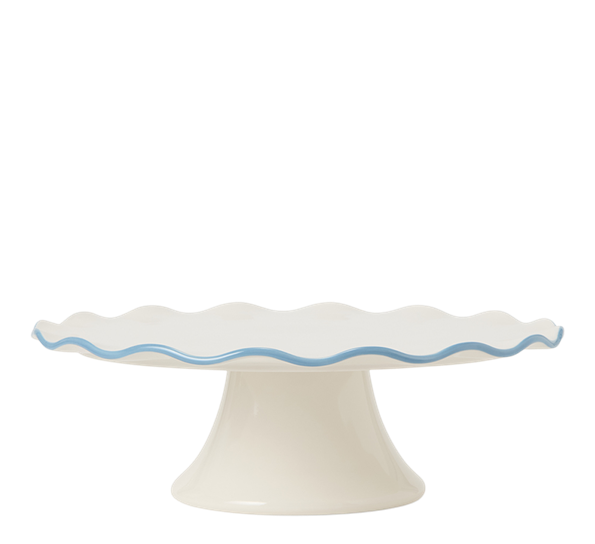 Wavy kakefat 30 cm hvit blå Lexington