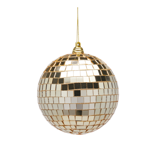 Julekule discokule 10 cm gull EDG Enzo de Gasperi