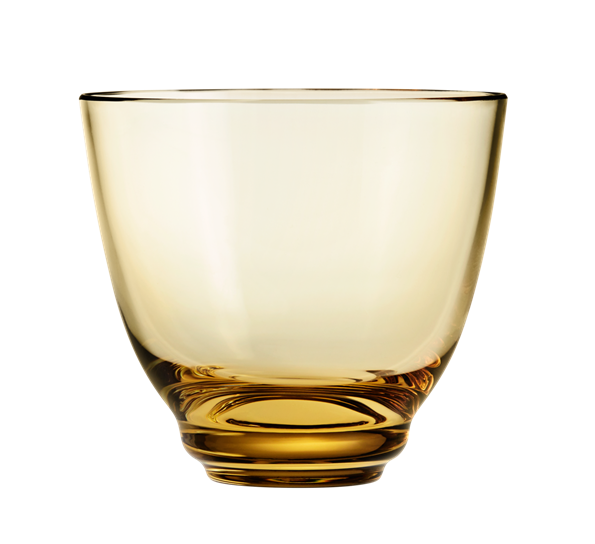 Flow vannglass amber 35 cl fra Holmegaard