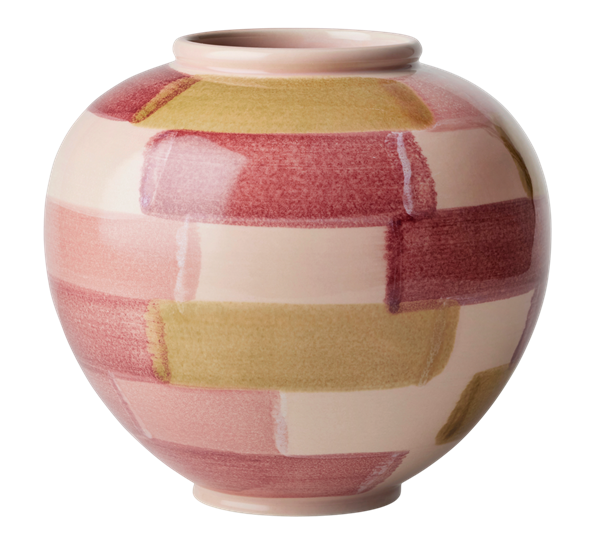 Canvas vase h20 cm rosa brun fra Kähler