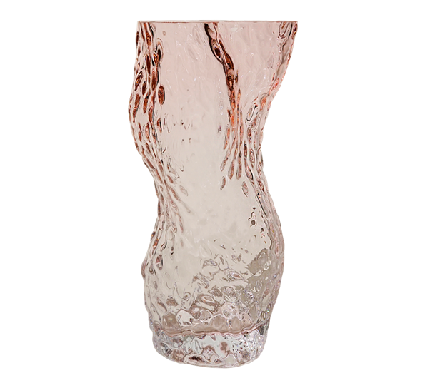 Ostrea Rock glassvase blekrosa 30 cm fra Hein Studio