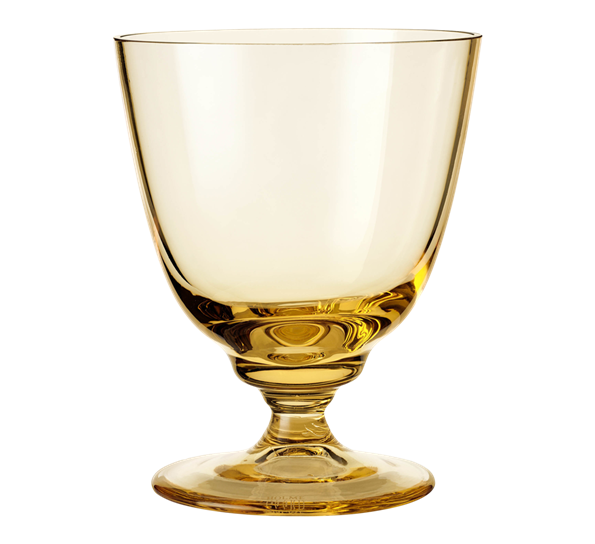 Flow vannglass med stett amber 35 cl fra Holmegaard
