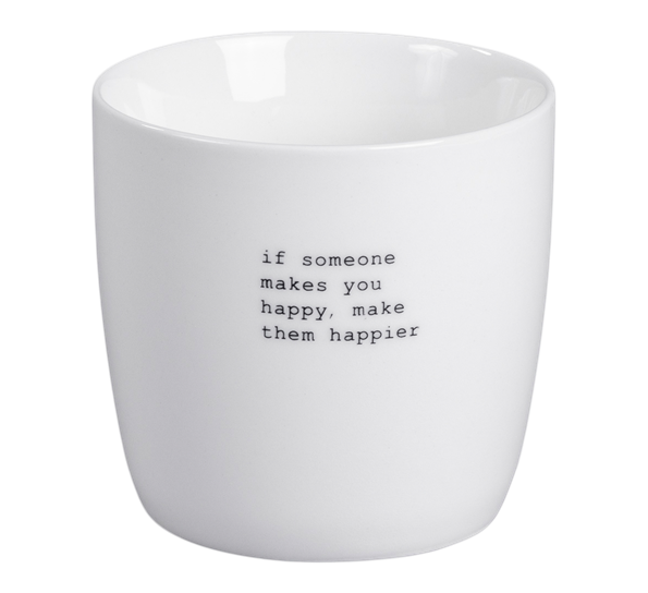 Krus If someone makes you happy 30 cl hvit fra Sögne Home