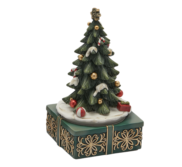 Juletre spilledåse 19 cm grønn EDG Enzo de Gasperi