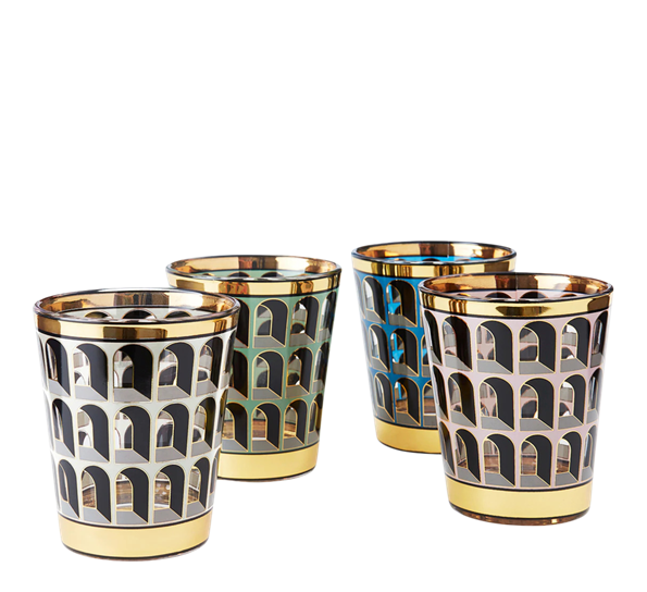 Arcade vannglass 4 pk fra Jonathan Adler
