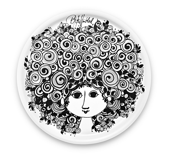 Rosalinde brett sort fra Bjørn Wiinblad