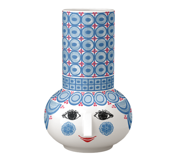 Olga lysestake 14 cm lys blå fra Bjørn Wiinblad