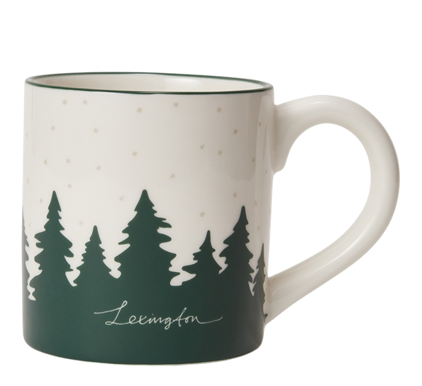 Happy Holidays krus hvit grønn Lexington