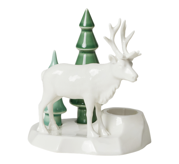 Winter Stories reinsdyr lysestake h14,5 cm fra Dottir