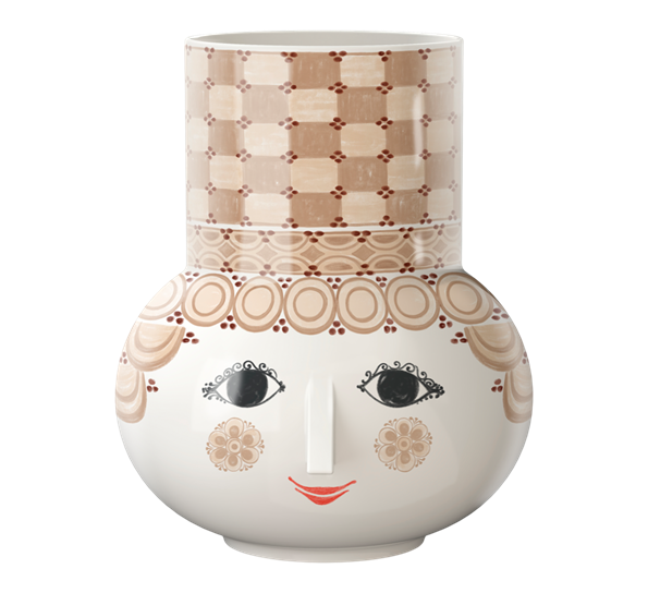 Olga vase h35 cm sand Bjørn Wiinblad