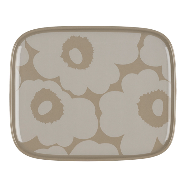 Oiva Unikko asjett 15x12 cm hvit beige fra Marimekko