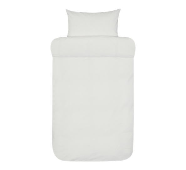 Sanna sengesett krepp hvit 140x220 cm Høie