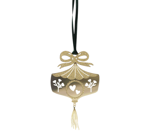Juletrepynt ornament 8,5 cm gull Pluto Design