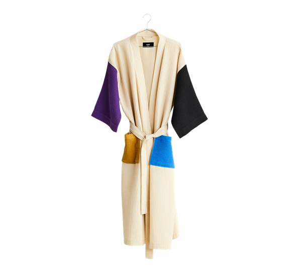 Waffle badekåpe one size krem multi fra HAY