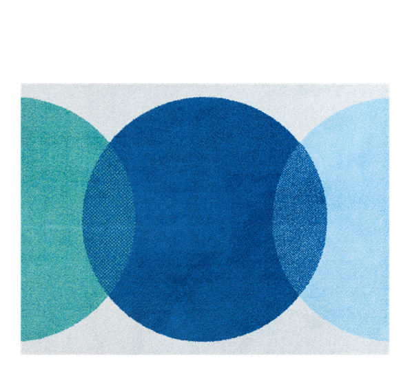 Spot Blue dørmatte 85x115 cm fra Heymat