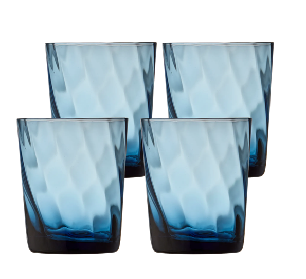Vienna vannglass 30 cl 4-pk blå fra Lyngby Glas