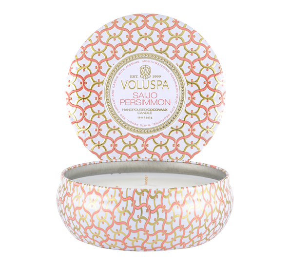 Duftlys 40t 3 veker Saijo Persimmon fra Voluspa