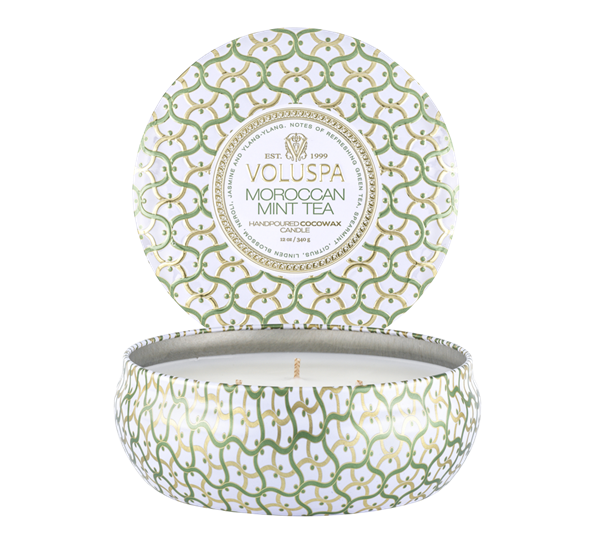 Duftlys 40t 3 veker Moroccan Mint Tea fra Voluspa