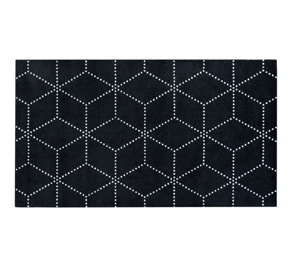 Hagl Black dørmatte 85x150 cm fra Heymat