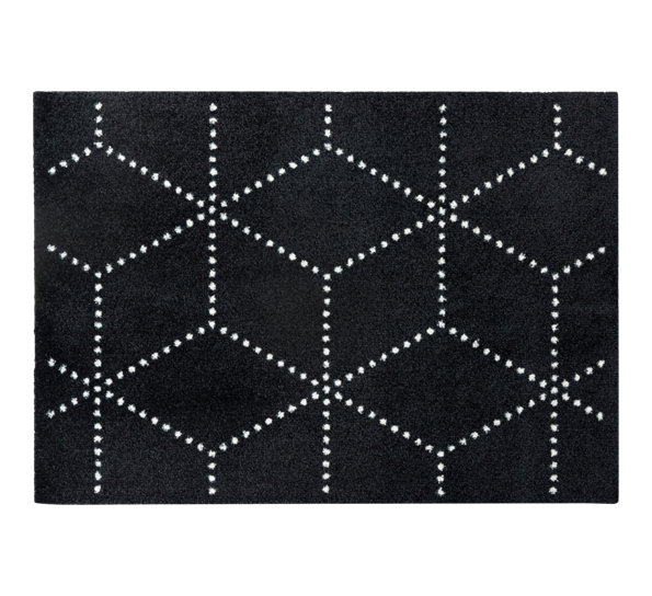 Hagl Black dørmatte 60x85 cm fra Heymat