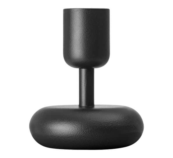 Nappula lysestake 107 mm mørk grå fra Iittala