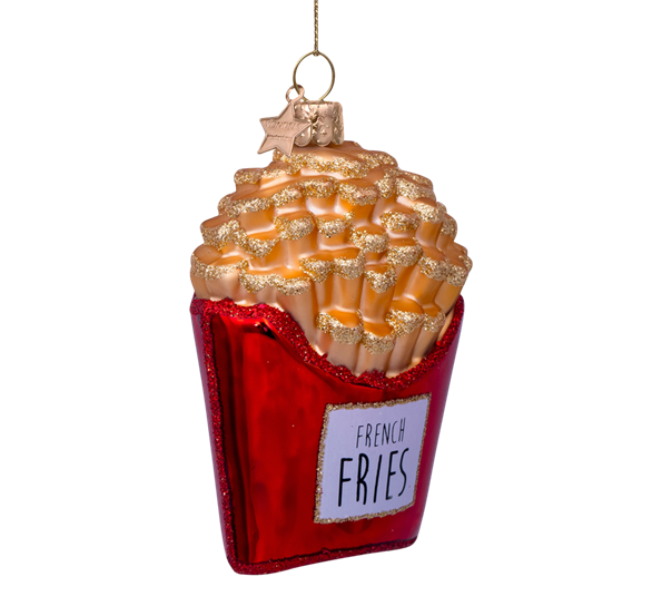 Glassornament French fries H10 cm fra Vondels