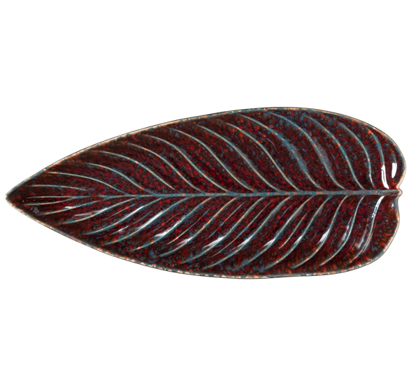 Riviera avlangt fat løv granat 40 cm fra Costa Nova