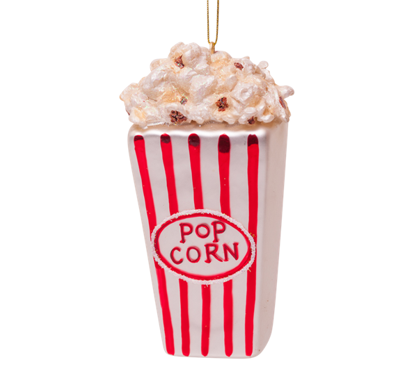 Glassornament popcorn H11 cm fra Vondels