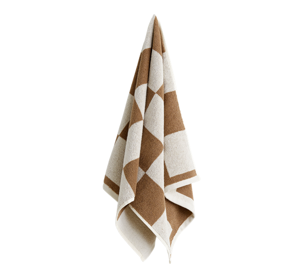 Check gjestehåndkle 50x100 cm cappuccino fra HAY